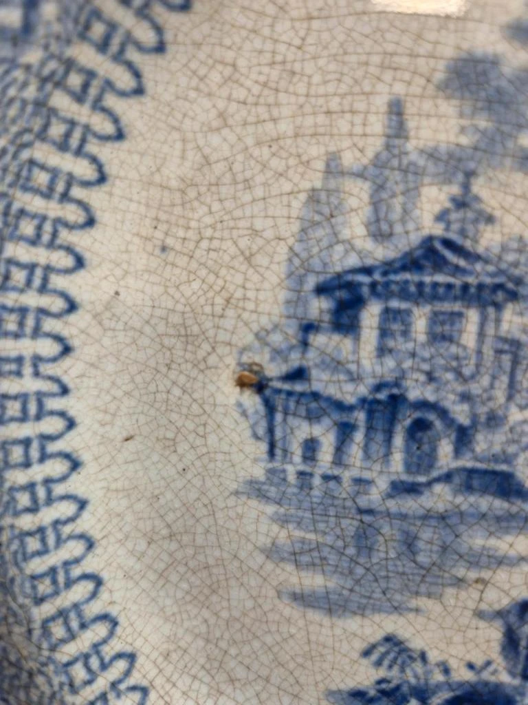 Placa inglesa antigua del siglo XIX azul transferware Cem Clementson Brothers – photo 6
